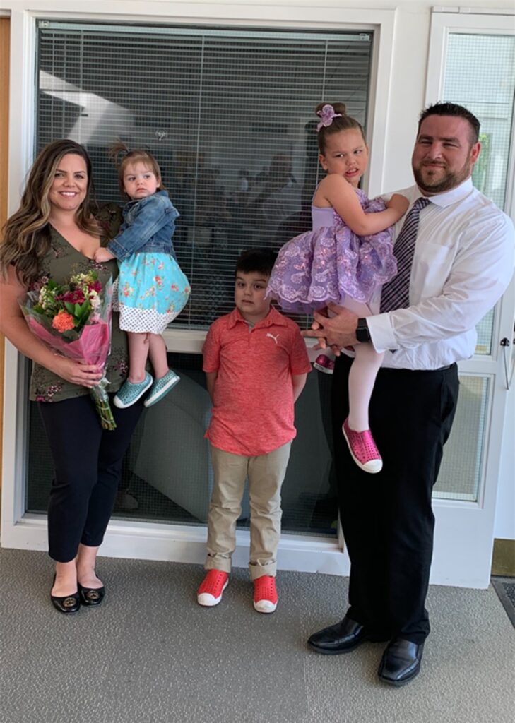 Ashley, Everly, Brycen, Gianna and Joe Juby are pictured together.Ashley Juby
