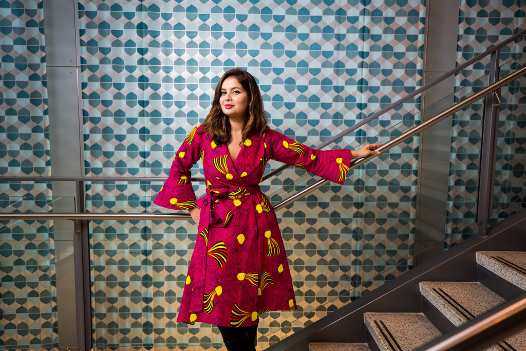 Dona Sarkar photographed on the Microsoft Campus in Redmond