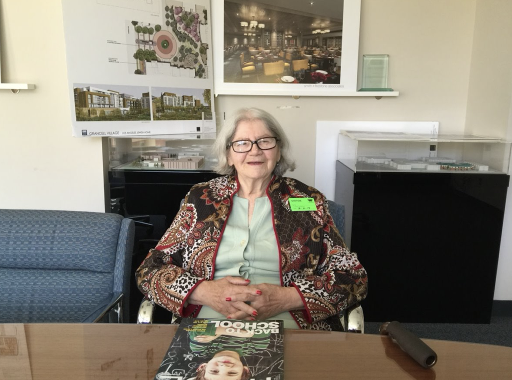 Photo of Joe Devon's mother sitting in a chair.