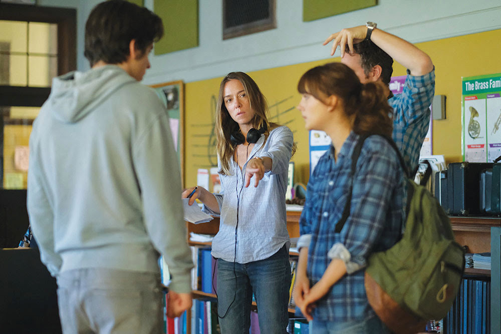 Picture of Sian Heder directing Emilia Jones in CODA.