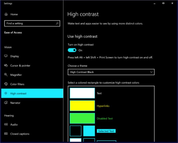 Picture of a computers settings.