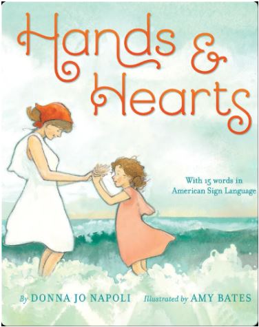 Book cover from the book named "Hands & Hearts" written by Donna Jo Napoli.