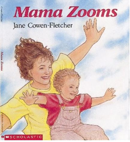 Book cover from the book named "Mama Zooms" written by Jane Cowen-Fletcher.