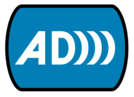 Picture of the audio description logo.
