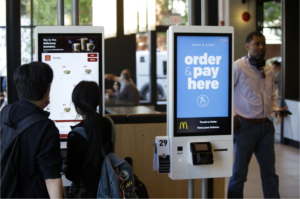 Picture of the inside of a McDonald's.