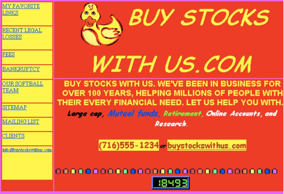 Picture of a stocks purchasing website.
