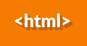 the letters HTML