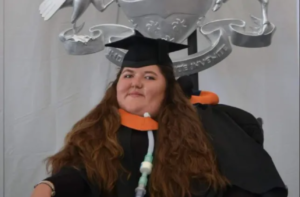 Picture of Ginny Butcher at her law school graduation.