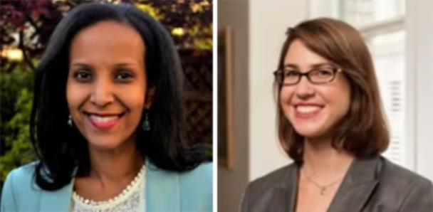 Picture of Loule Gebremedhin (left) and Jennifer Stark (right).
