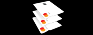 Picture of 3 white Mastercard touch cards.