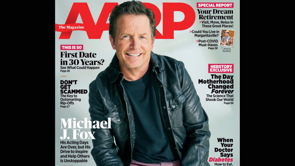 Image of Michael J. Fox on the cover of a magazine.