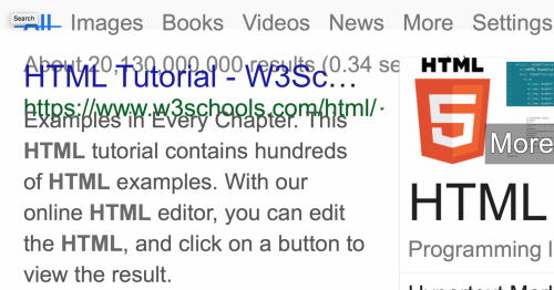 HTML tutorial screenshot.