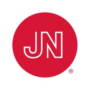 A red circular logo has a white capital J and N in the middle that stands for JAMA NETWORK.